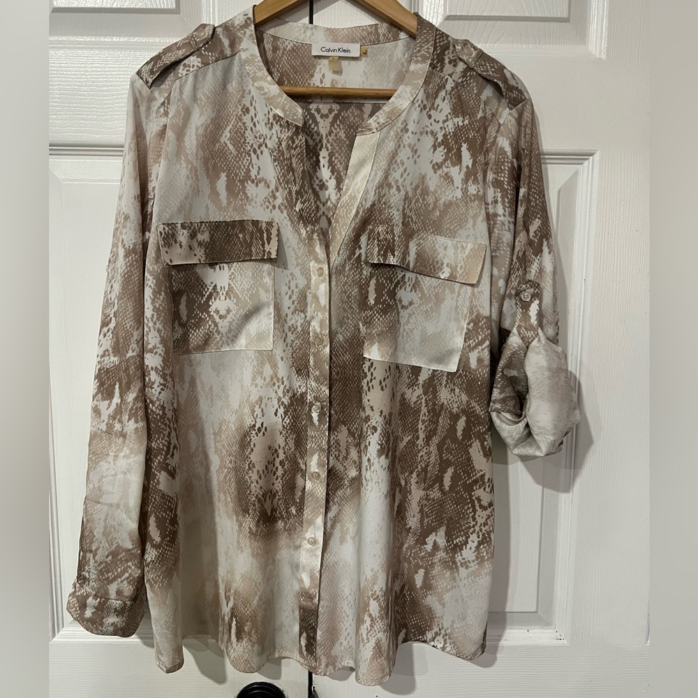 Calvin Klein Soft Python Print Top